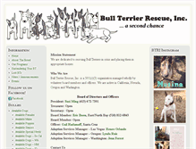 Tablet Screenshot of bullterrierrescue.org